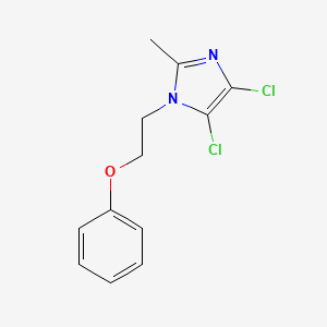 molecular formula C12H12Cl2N2O B1227174 4,5-Dichloro-2-methyl-1-(2-phenoxyethyl)imidazole 