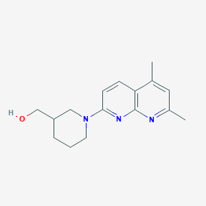 molecular formula C16H21N3O B12271740 [1-(5,7-Dimethyl-1,8-naphthyridin-2-yl)piperidin-3-yl]methanol 