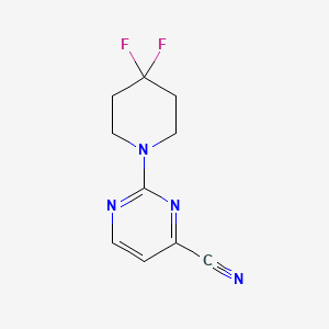 molecular formula C10H10F2N4 B12271762 2-(4,4-Difluoropiperidin-1-yl)pyrimidine-4-carbonitrile 