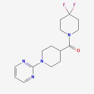 2-[4-(4,4-Difluoropiperidine-1-carbonyl)piperidin-1-yl]pyrimidine