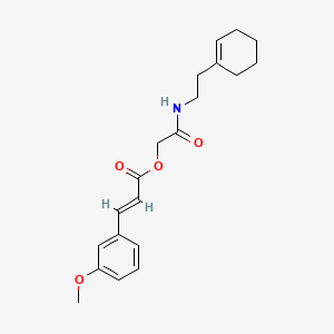 molecular formula C20H25NO4 B1227179 [2-[2-(环己烯-1-基)乙基氨基]-2-氧代乙基] (E)-3-(3-甲氧基苯基)丙-2-烯酸酯 