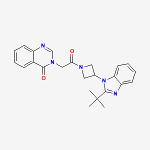 3-{2-[3-(2-tert-butyl-1H-1,3-benzodiazol-1-yl)azetidin-1-yl]-2-oxoethyl}-3,4-dihydroquinazolin-4-one