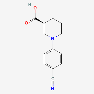 molecular formula C13H14N2O2 B12271803 (s)-1-(4-Cyanophenyl)piperidine-3-carboxylic acid 