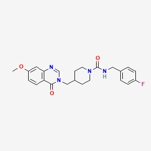 N-[(4-fluorophenyl)methyl]-4-[(7-methoxy-4-oxo-3,4-dihydroquinazolin-3-yl)methyl]piperidine-1-carboxamide