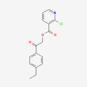 molecular formula C16H14ClNO3 B1227182 2-Chloro-3-pyridinecarboxylic acid [2-(4-ethylphenyl)-2-oxoethyl] ester 