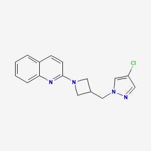 2-{3-[(4-chloro-1H-pyrazol-1-yl)methyl]azetidin-1-yl}quinoline