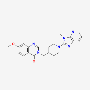 7-methoxy-3-[(1-{3-methyl-3H-imidazo[4,5-b]pyridin-2-yl}piperidin-4-yl)methyl]-3,4-dihydroquinazolin-4-one