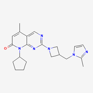 8-cyclopentyl-5-methyl-2-{3-[(2-methyl-1H-imidazol-1-yl)methyl]azetidin-1-yl}-7H,8H-pyrido[2,3-d]pyrimidin-7-one