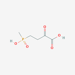 molecular formula C5H9O5P B1227185 4-[Hydroxy(methyl)phosphoryl]-2-oxobutanoic acid 