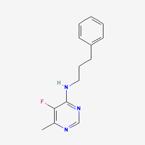 molecular formula C14H16FN3 B12271859 5-fluoro-6-methyl-N-(3-phenylpropyl)pyrimidin-4-amine 