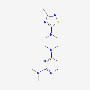 molecular formula C13H19N7S B12271865 N,N-dimethyl-4-[4-(3-methyl-1,2,4-thiadiazol-5-yl)piperazin-1-yl]pyrimidin-2-amine 