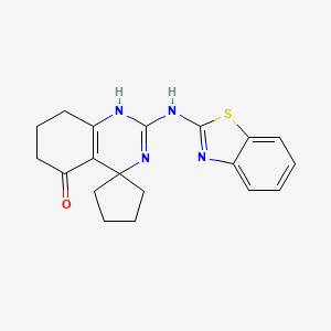 2-(1,3-Benzothiazol-2-ylamino)-5-spiro[1,6,7,8-tetrahydroquinazoline-4,1'-cyclopentane]one