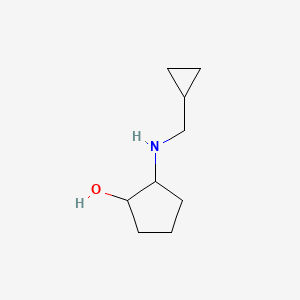 molecular formula C9H17NO B12271896 2-(Cyclopropylmethylamino)cyclopentan-1-ol 