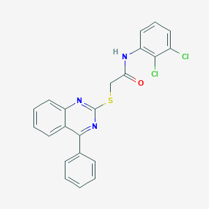 molecular formula C22H15Cl2N3OS B12271904 N-(2,3-dichlorophenyl)-2-[(4-phenylquinazolin-2-yl)sulfanyl]acetamide 