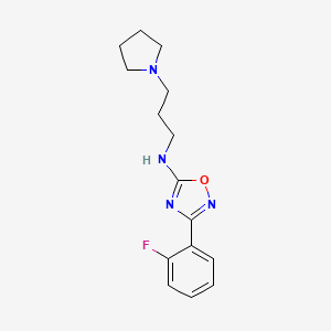 [3-(2-Fluoro-phenyl)-[1,2,4]oxadiazol-5-yl]-(3-pyrrolidin-1-yl-propyl)-amine