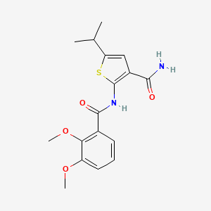 molecular formula C17H20N2O4S B1227194 2-[[(2,3-Dimethoxyphenyl)-oxomethyl]amino]-5-propan-2-yl-3-thiophenecarboxamide 