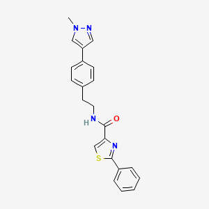 N-{2-[4-(1-methyl-1H-pyrazol-4-yl)phenyl]ethyl}-2-phenyl-1,3-thiazole-4-carboxamide