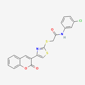 molecular formula C20H13ClN2O3S2 B12271967 N-(3-chlorophenyl)-2-{[4-(2-oxo-2H-chromen-3-yl)-1,3-thiazol-2-yl]sulfanyl}acetamide 