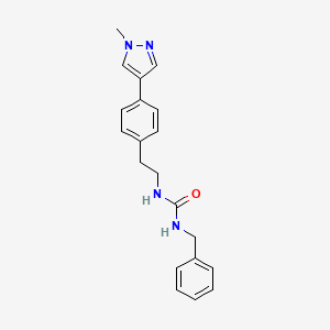 molecular formula C20H22N4O B12272034 1-benzyl-3-{2-[4-(1-methyl-1H-pyrazol-4-yl)phenyl]ethyl}urea 