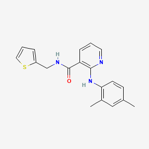 molecular formula C19H19N3OS B1227204 2-(2,4-dimethylanilino)-N-(thiophen-2-ylmethyl)-3-pyridinecarboxamide 