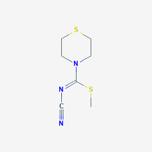 molecular formula C7H11N3S2 B12272075 methyl (4Z)-N-cyanothiomorpholine-4-carboximidothioate 