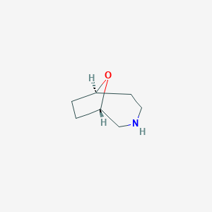 molecular formula C7H13NO B12272093 (1S,6R)-9-oxa-3-azabicyclo[4.2.1]nonane 