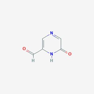 molecular formula C5H4N2O2 B12272119 6-Hydroxy-pyrazine-2-carbaldehyde 