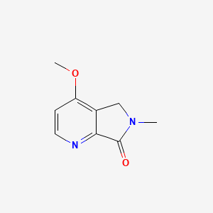 molecular formula C9H10N2O2 B12272135 4-Methoxy-6-methyl-5,6-dihydro-pyrrolo[3,4-b]pyridin-7-one 