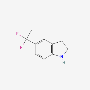 molecular formula C10H11F2N B12272151 5-(1,1-Difluoro-ethyl)-2,3-dihydro-1H-indole 