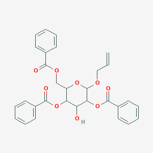 molecular formula C30H28O9 B12272182 Allyl2,4,6-Tri-O-benzoyl-alpha-D-galactopyranoside 