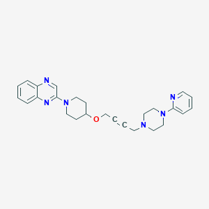 molecular formula C26H30N6O B12272189 2-[4-({4-[4-(Pyridin-2-yl)piperazin-1-yl]but-2-yn-1-yl}oxy)piperidin-1-yl]quinoxaline 