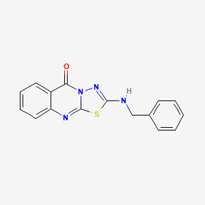 2-(benzylamino)-5H-[1,3,4]thiadiazolo[2,3-b]quinazolin-5-one