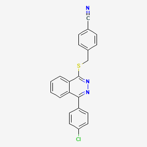 molecular formula C22H14ClN3S B12272246 4-({[4-(4-Chlorophenyl)phthalazin-1-yl]sulfanyl}methyl)benzonitrile 