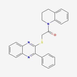 1-(3,4-dihydroquinolin-1(2H)-yl)-2-[(3-phenylquinoxalin-2-yl)sulfanyl]ethanone