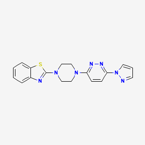 2-{4-[6-(1H-pyrazol-1-yl)pyridazin-3-yl]piperazin-1-yl}-1,3-benzothiazole