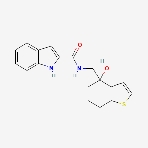 N-[(4-hydroxy-4,5,6,7-tetrahydro-1-benzothiophen-4-yl)methyl]-1H-indole-2-carboxamide