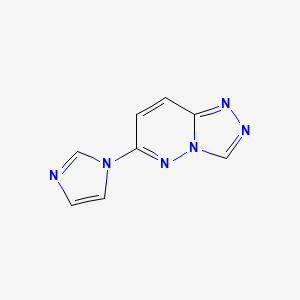 molecular formula C8H6N6 B12272286 1-{[1,2,4]triazolo[4,3-b]pyridazin-6-yl}-1H-imidazole 