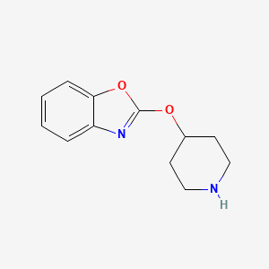 molecular formula C12H14N2O2 B12272322 2-(Piperidin-4-yloxy)benzo[d]oxazole 