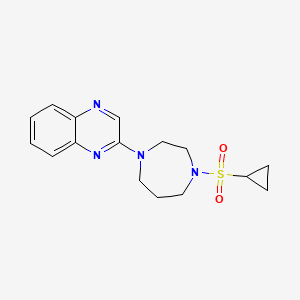 molecular formula C16H20N4O2S B12272323 2-[4-(Cyclopropanesulfonyl)-1,4-diazepan-1-yl]quinoxaline 