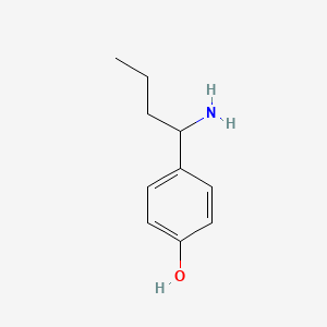 molecular formula C10H15NO B12272325 4-(1-Aminobutyl)phenol 