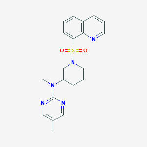 N,5-dimethyl-N-[1-(quinoline-8-sulfonyl)piperidin-3-yl]pyrimidin-2-amine