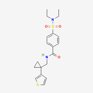 molecular formula C19H24N2O3S2 B12272337 4-(diethylsulfamoyl)-N-{[1-(thiophen-3-yl)cyclopropyl]methyl}benzamide 