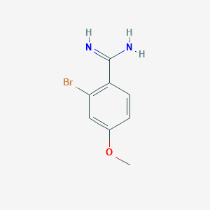 molecular formula C8H9BrN2O B12272346 2-Bromo-4-methoxy-benzamidine 