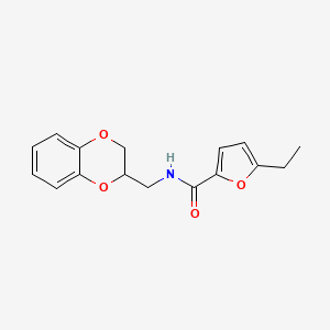 molecular formula C16H17NO4 B1227235 N-(2,3-dihydro-1,4-benzodioxin-3-ylmethyl)-5-ethyl-2-furancarboxamide 