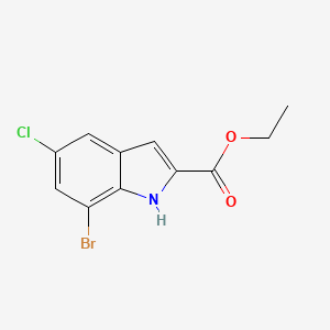 molecular formula C11H9BrClNO2 B12272362 Ethyl 7-bromo-5-chloro-1H-indole-2-carboxylate 