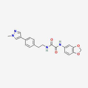 N-(2H-1,3-benzodioxol-5-yl)-N'-{2-[4-(1-methyl-1H-pyrazol-4-yl)phenyl]ethyl}ethanediamide