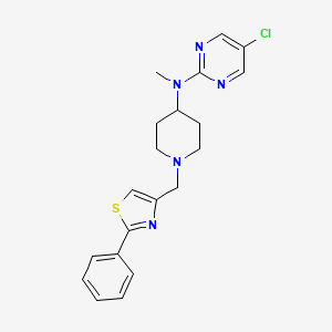 5-chloro-N-methyl-N-{1-[(2-phenyl-1,3-thiazol-4-yl)methyl]piperidin-4-yl}pyrimidin-2-amine