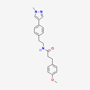 3-(4-methoxyphenyl)-N-{2-[4-(1-methyl-1H-pyrazol-4-yl)phenyl]ethyl}propanamide