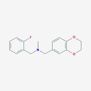 molecular formula C17H18FNO2 B12272412 [(2,3-Dihydro-1,4-benzodioxin-6-yl)methyl][(2-fluorophenyl)methyl]methylamine 