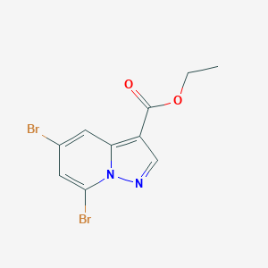 molecular formula C10H8Br2N2O2 B12272480 5,7-Dibromo-pyrazolo[1,5-a]pyridine-3-carboxylic acid ethyl ester 